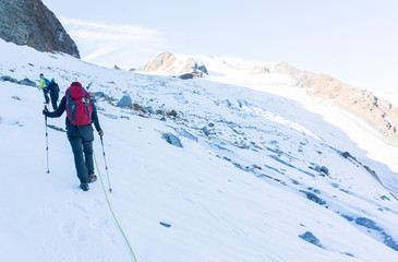 Fototapeta na wymiar Mountain adventure in Tyrol Alps