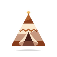 Native american tent tipi vector isolated © FARBAI
