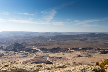 Hiking in Negev desert of Israel