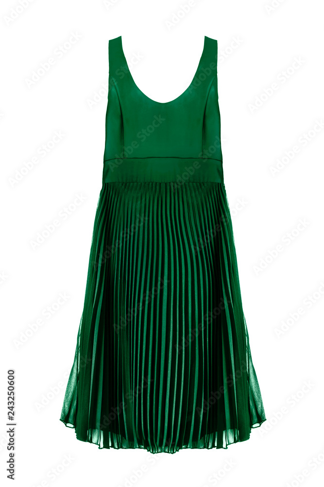 Wall mural green dress isolated