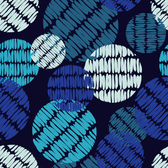 Polka dot seamless pattern. Drawn circles of strips. Geometric background. Can be used for wallpaper, textile, invitation card, web page background.