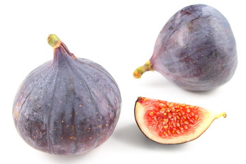 fresh fig fruits isolated on a white background