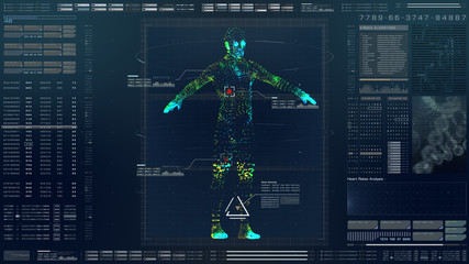 Futuristic motion element user interface information technology virtual biomedical holographic...