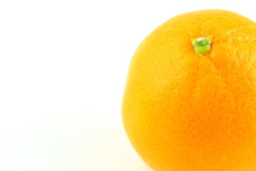 fresh orange fruit isolated on a white background with copy space