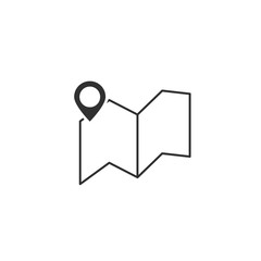 Location icon. Map pointer symbol. Vector simple illustration