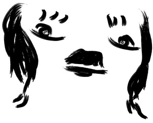 Treu schauendes Hundegesicht