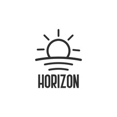 horizon icon. vector flat symbol. vector illustration logo