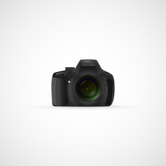 Fototapeta na wymiar Vector realistic SLR camera.