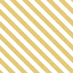 Gold glittery seamless stripes, lines pattern on white background. EPS 10