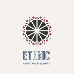 Vector mosaic ethnic emblem