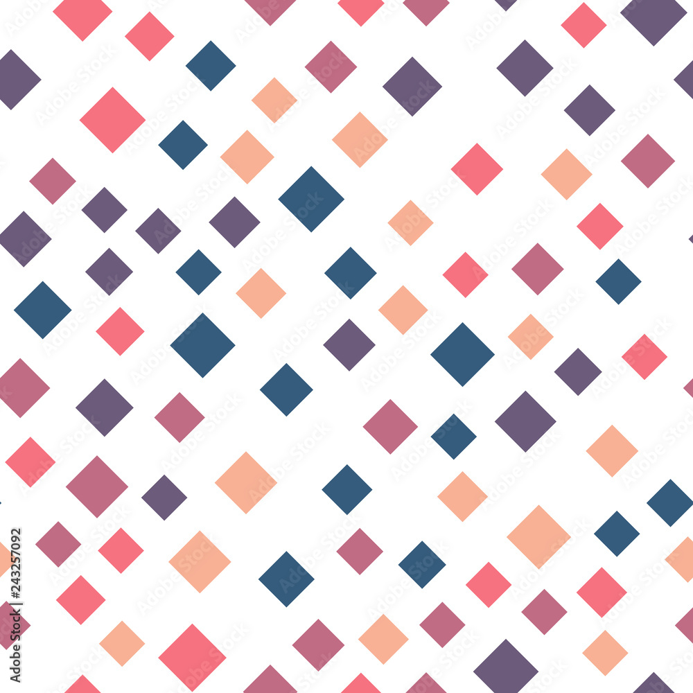 Poster seamless abstract geometric pattern of squares in random order. funny, happy and children theme. sim
