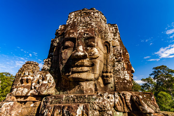 Fototapeta premium Bayon temple in Angkor Thom, Siem Reap, Cambodia.
