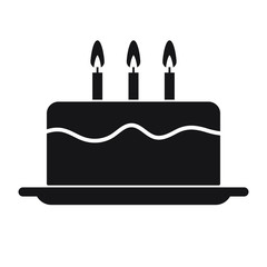 Birthday cake vector icon