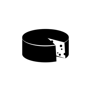 Cheese vector icon isolated on white background.