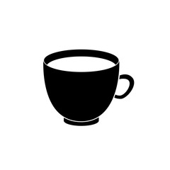 Coffee cup vector icon isolated on white background.