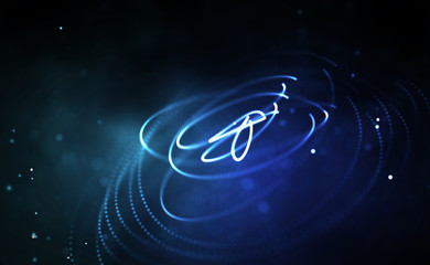Blockchain technology background. Cryptocurrency fintech block chain network and programming...