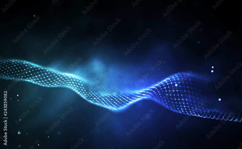 Poster blockchain technology background. cryptocurrency fintech block chain network and programming concept