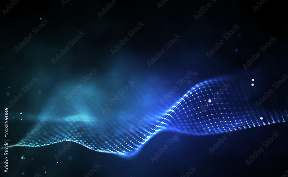 Poster blockchain technology background. cryptocurrency fintech block chain network and programming concept