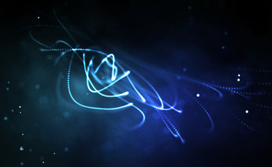 Blockchain technology background. Cryptocurrency fintech block chain network and programming concept. Abstract Segwit.