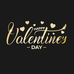 Valentines Day. Lettering label design for Valentine's Day holiday.