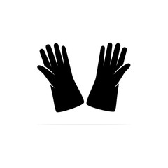 Rubber gloves Icon. Vector concept illustration for design.