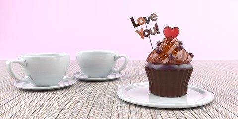 Cupcake Love You 2 Coffee Cups