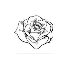 rose Icon. Vector concept illustration for design.