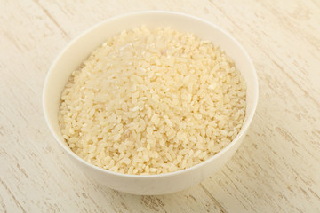 Raw rice heap