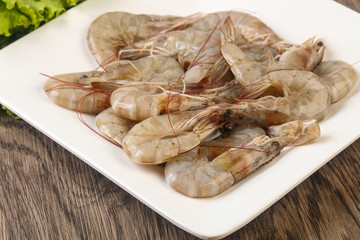 Raw king prawn