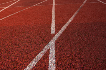 Empty red running track