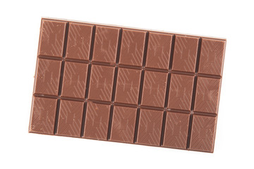 chocolate pieces isolated