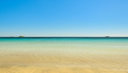 Foto desde la Playa de en Bossa en la isla de Ibiza