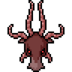 Fototapeta premium vector pixel art monster head