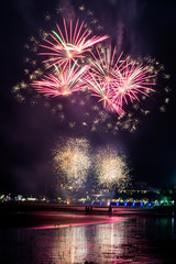 fireworks over the city