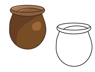  isolated clay pot