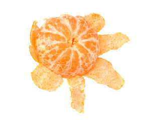Naklejka na ściany i meble one mandarin isolated on a white background