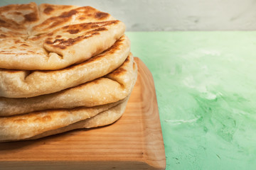 Romanian Cheese Pie. Close up.
