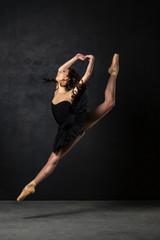 ballerina dancer dancing on the toes