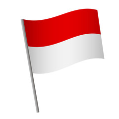 Indonesia flag icon.