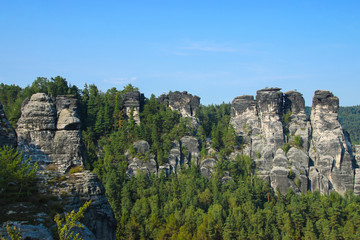 Fototapeta na wymiar Saxon Switzerland, Elbe Sandstone Mountains, rock formation, Germany