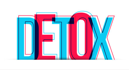 The word Detox, vector illustration.