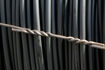 steel bar at the construction site