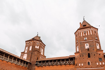 ancient castle, brick walls of the old castle, historical building
