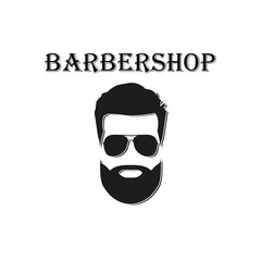 Barber logo on a white background, in flat style