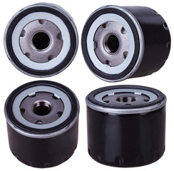 Oil Filter isolated on White Background. Automobile spar