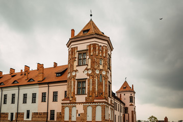 ancient castle, brick walls of the old castle, historical building