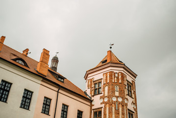 ancient castle, brick walls of the old castle, historical building