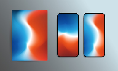 Abstract Wallpaper for Smart Phone or Tablet - Modern Progressive Colorful Background or Design Element Template - EPS 10 Vector Illustration 