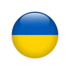 Ukraine flag on button