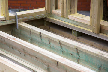 Frame house construction